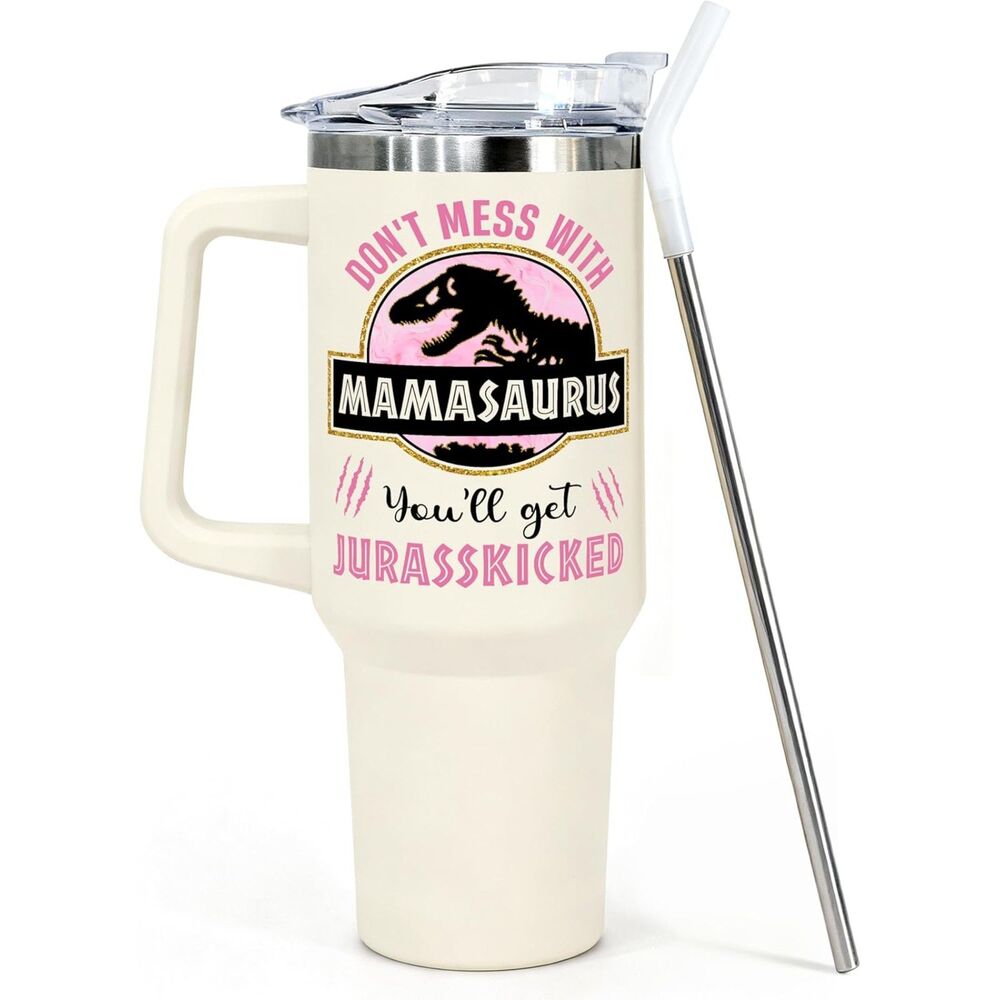 Funny Jurassic MOM 40oz Stainless Steel Tumbler